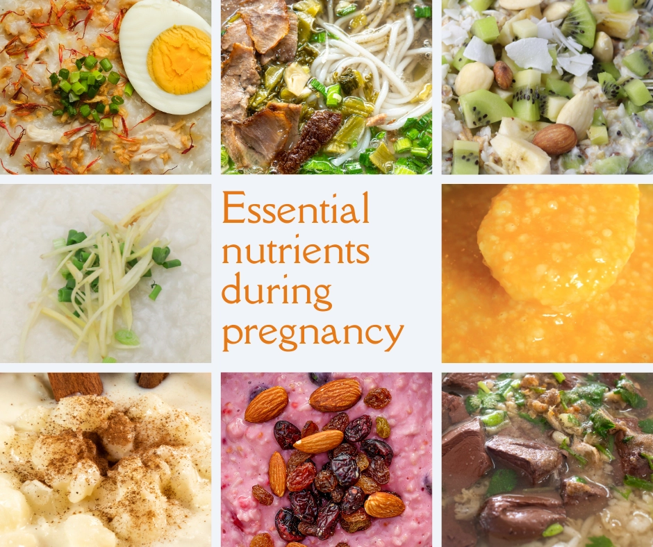 Essential nutrients during pregnancy